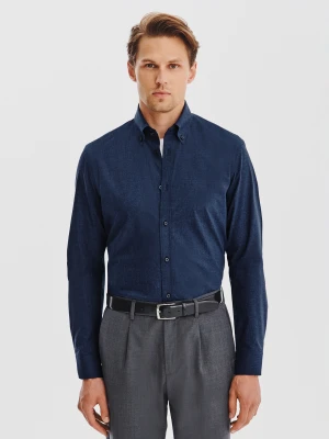PAKO LORENTE – Granatowa koszula melanż