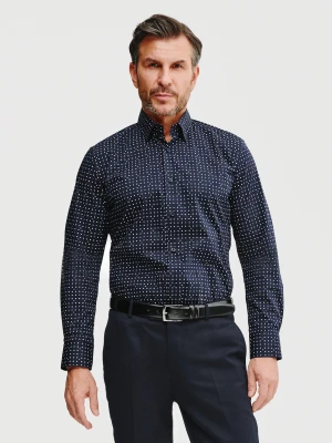 PAKO LORENTE – Granatowa koszula męska w mikrowzór