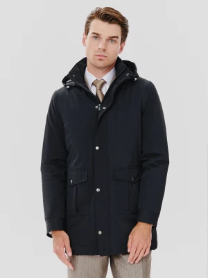 PAKO LORENTE – Granatowa kurtka męska o prostym kroju