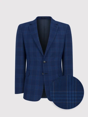 PAKO LORENTE – Granatowa marynarka casualowa w kratę