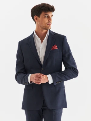 PAKO LORENTE – Granatowa marynarka garniturowa w kratę