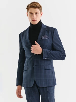 PAKO LORENTE – Granatowa marynarka garniturowa z wełną