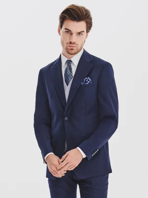 PAKO LORENTE - Granatowa marynarka garniturowa z wełną