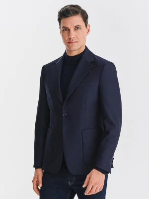 PAKO LORENTE - Granatowa marynarka jednorzędowa