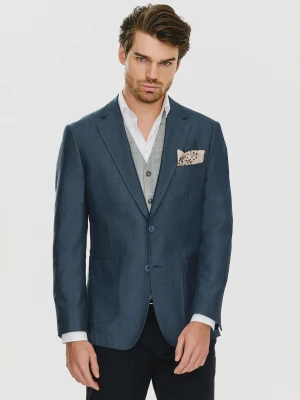 PAKO LORENTE – Granatowa marynarka męska bez podszewki