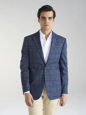 PAKO LORENTE – Granatowa marynarka męska w kratkę