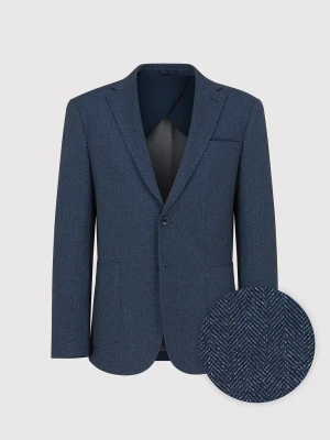 PAKO LORENTE – Granatowa marynarka w jodełkę