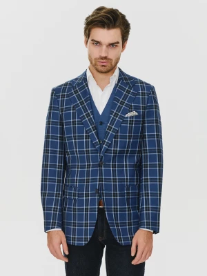 PAKO LORENTE – Granatowa marynarka w kratę - Pako Lorente