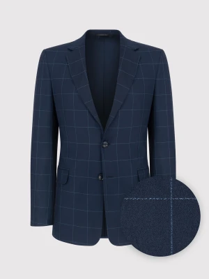 PAKO LORENTE – Granatowa marynarka w kratę Windowpane