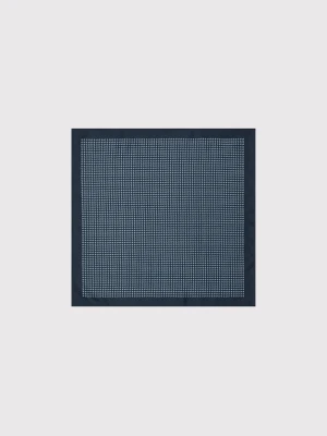 PAKO LORENTE – Granatowa poszetka męska w biały mikrowzór