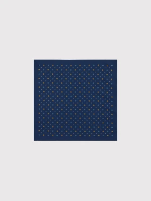 PAKO LORENTE – Granatowa poszetka męska w kolorowy mikrowzór