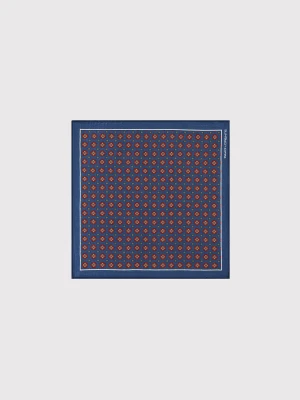 PAKO LORENTE - Granatowa poszetka męska we wzorki