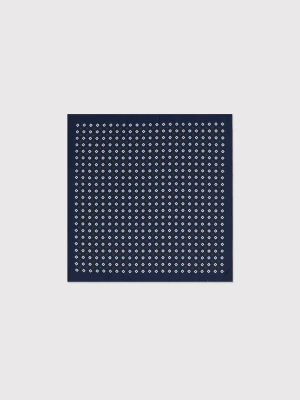 PAKO LORENTE – Granatowa poszetka w kwiatki