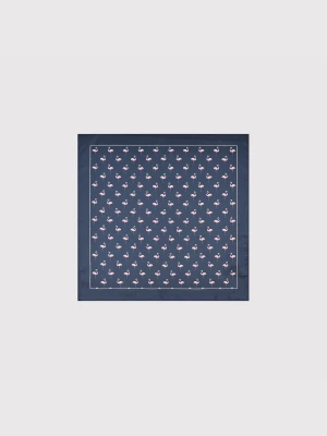 PAKO LORENTE - Granatowa poszetka we flamingi