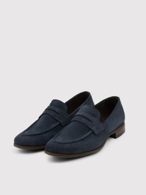 PAKO LORENTE – Granatowe mokasyny męskie