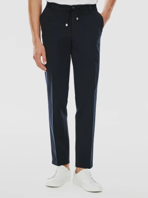 PAKO LORENTE – Granatowe spodnie garniturowe