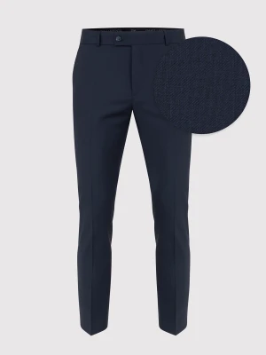 PAKO LORENTE – Granatowe spodnie męskie w kant