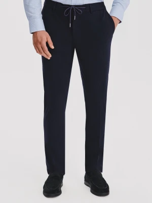 PAKO LORENTE – Granatowe spodnie męskie z wełną