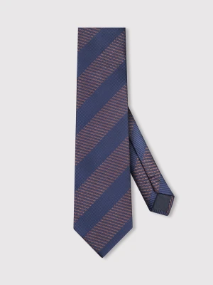 PAKO LORENTE - Granatowy krawat męski w skośne pasy
