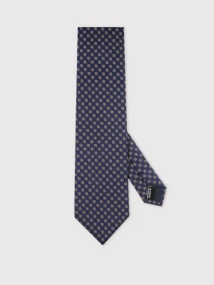 PAKO LORENTE – Granatowy krawat we wzór geometryczny