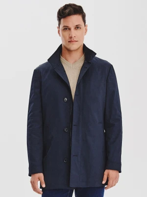 PAKO LORENTE – Granatowy płaszcz jesienny