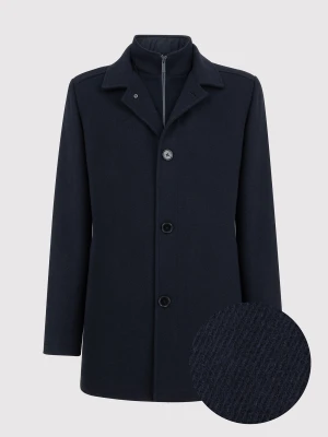 PAKO LORENTE – Granatowy płaszcz męski z wełną