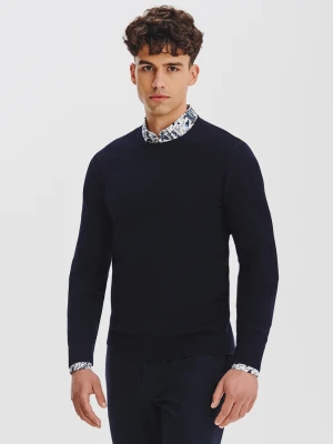 PAKO LORENTE - Granatowy sweter męski o-neck