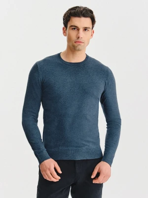 PAKO LORENTE – Granatowy sweter męski o-neck