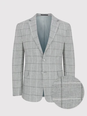 PAKO LORENTE – Jasnoszara marynarka męska w kratkę