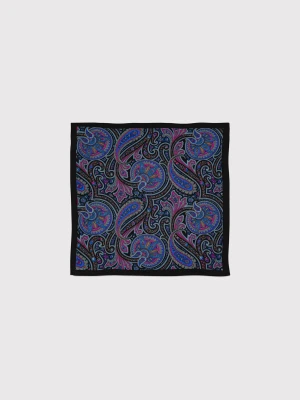 PAKO LORENTE – Jedwabna poszetka męska z wzorem paisley