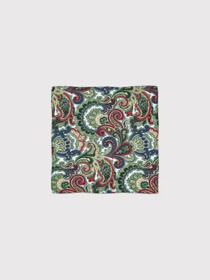 PAKO LORENTE – Jedwabna poszetka męska z wzorem paisley