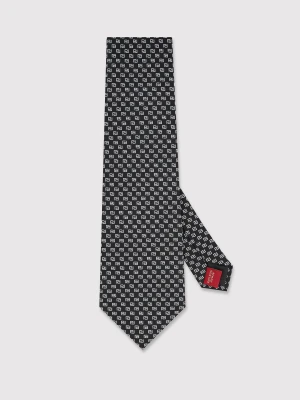 PAKO LORENTE - Jedwabny krawat z monogramem PL
