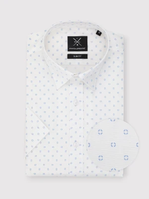 PAKO LORENTE - Koszula męska w błękitny mikrowzór