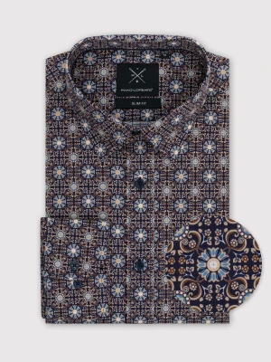 PAKO LORENTE – Koszula męska we wzór geometryczny