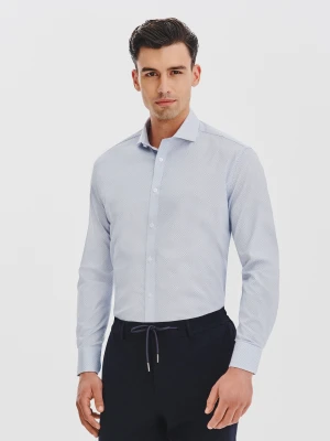 PAKO LORENTE - Koszula z niebieskim wzorem geometrycznym