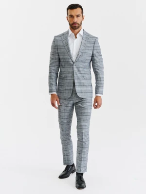 PAKO LORENTE – Kraciaste męskie spodnie garniturowe