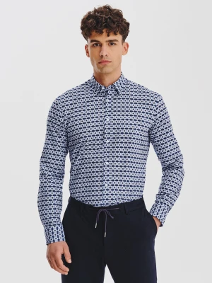 PAKO LORENTE - Kwiatowa koszula w kolorze granatowym