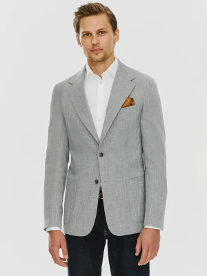 PAKO LORENTE – Lniana szara marynarka męska melanż P24SF-3X-011-S-S - Pako Lorente