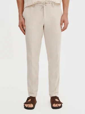 PAKO LORENTE - Lniane spodnie męskie