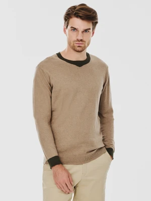 PAKO LORENTE – Melanżowy sweter męski