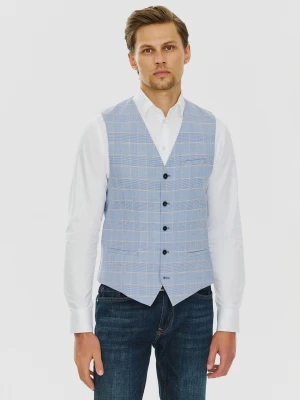 PAKO LORENTE – Męska kamizelka w kratę księcia Walii
