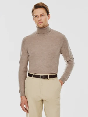 PAKO LORENTE – Męski golf w kolorze beżowym