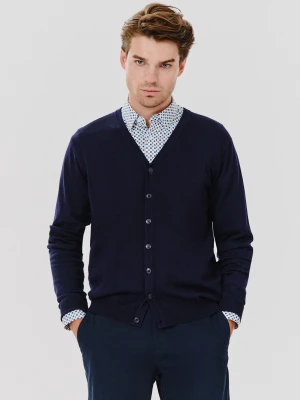 PAKO LORENTE – Męski kardigan w kolorze granatowym