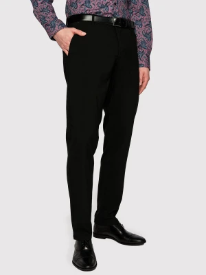PAKO LORENTE – Męskie gładkie czarne spodnie P23SF-WX-003-C-S