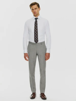 PAKO LORENTE – Męskie spodnie garniturowe w odcieniu szarym