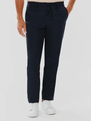 PAKO LORENTE – Męskie spodnie w kolorze granatowym w kratę