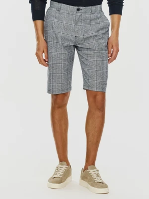 PAKO LORENTE – Męskie szorty w kratkę z lnem