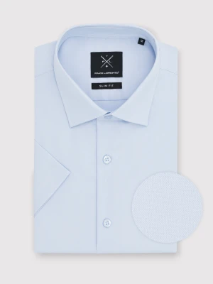 PAKO LORENTE – Niebieska koszula męska z krótkim rękawem