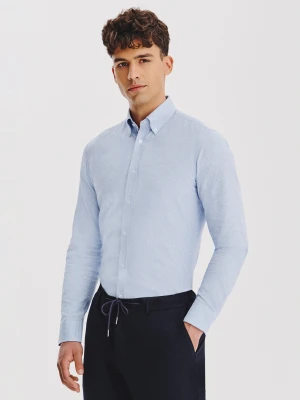 PAKO LORENTE - Niebieska koszula w pepitkę