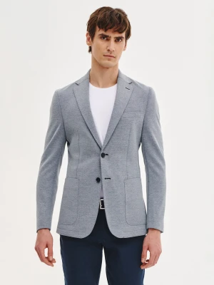 PAKO LORENTE - Niebieska marynarka z dzianiny